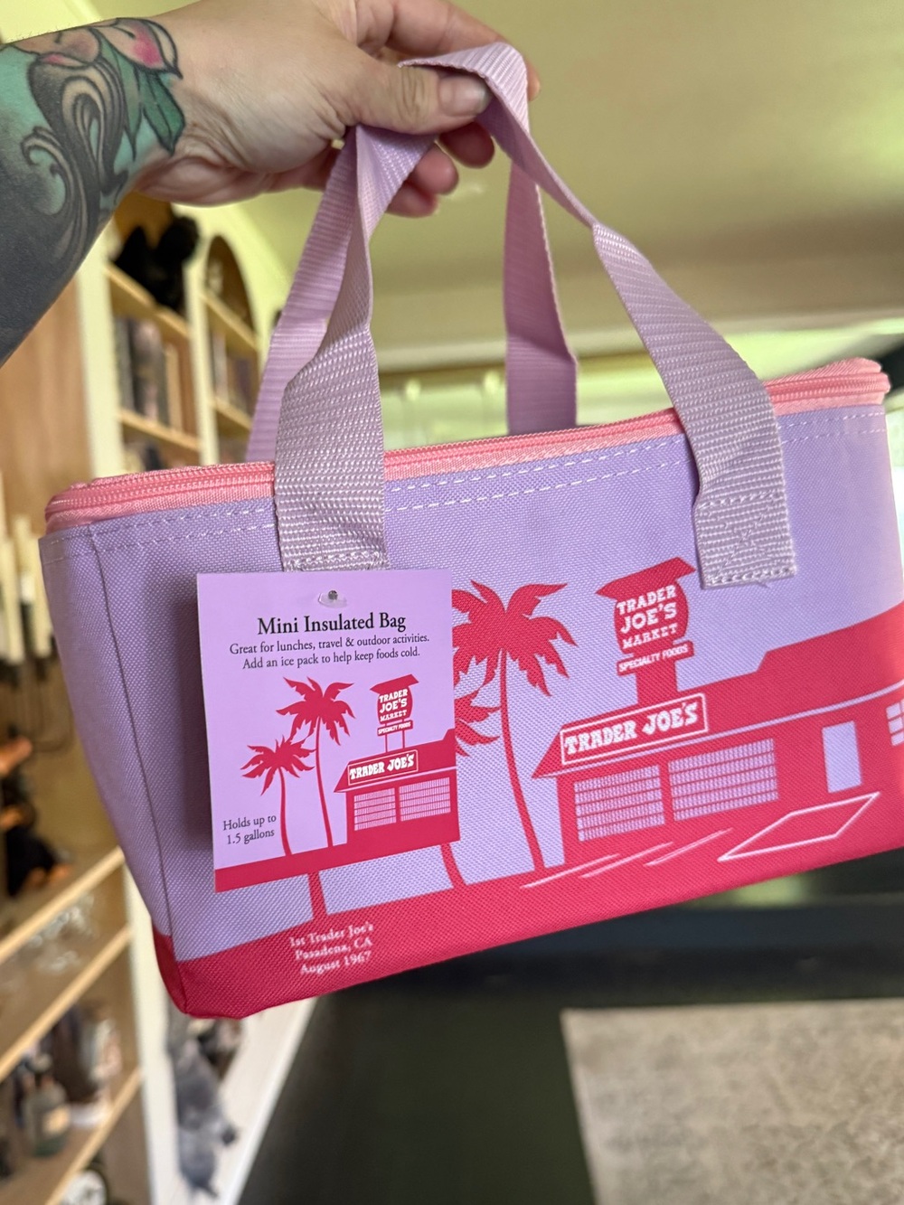 NET Pink & Lavender Mini Insulated Tote Trader Joe’s